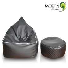 black PU leather king size bean bag chair with best price